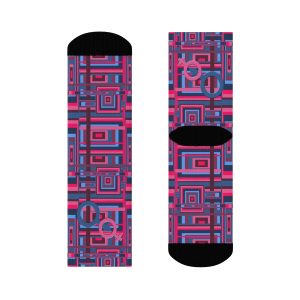 Crew Socks - Man In Woman Geometric BG