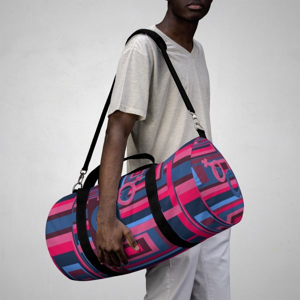 Duffel Bag - Man In Woman Geometric BG - Image 7