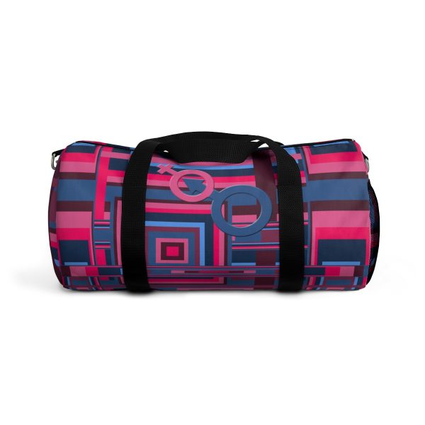 Duffel Bag - Man In Woman Geometric BG - Image 8