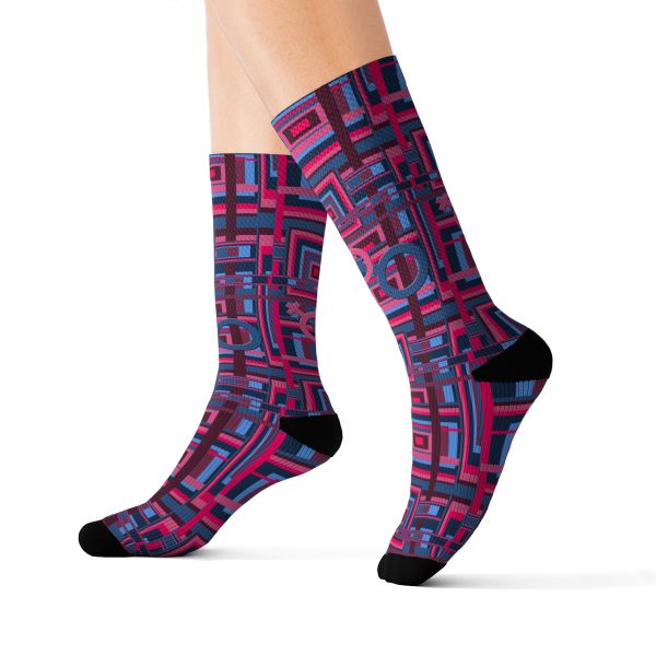 Sublimation Socks - Man In Woman Geometric BG