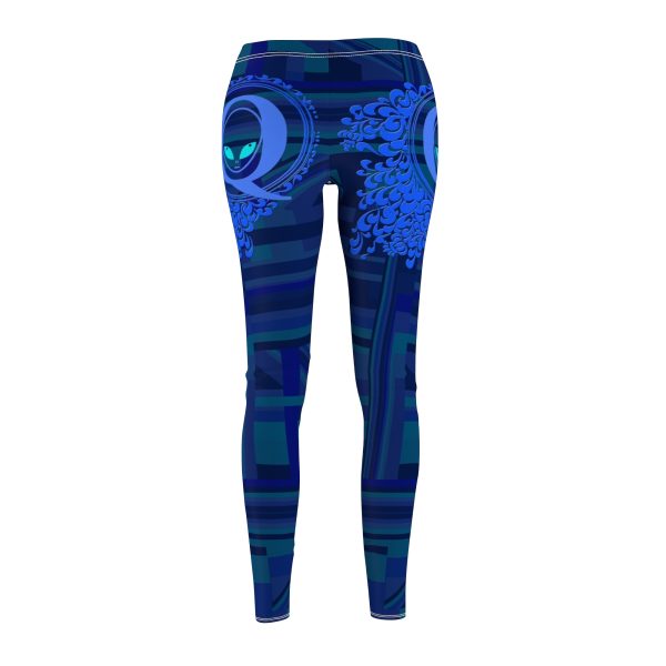 Women's Cut & Sew Casual Leggings (AOP) - Q Splash Dark Geometric BG - Image 3