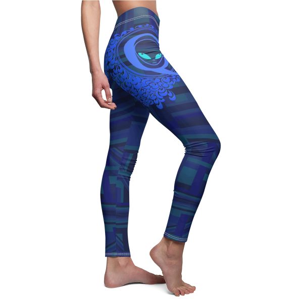 Women's Cut & Sew Casual Leggings (AOP) - Q Splash Dark Geometric BG - Image 6
