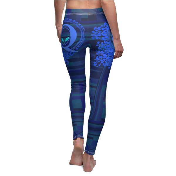 Women's Cut & Sew Casual Leggings (AOP) - Q Splash Dark Geometric BG - Image 7