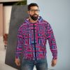 Unisex Zip Hoodie (AOP) - Man In Woman Geometric BG (Back)