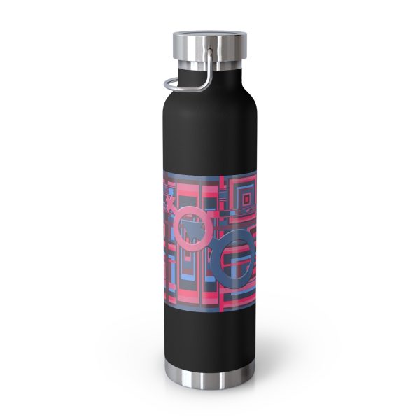 Copper Vacuum Insulated Bottle, 22oz - Man In Woman Geometric BG - Image 24