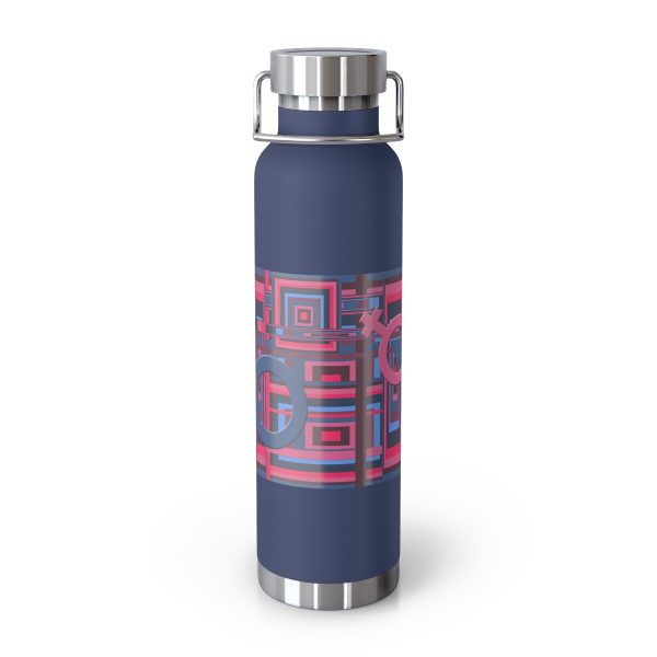 Copper Vacuum Insulated Bottle, 22oz - Man In Woman Geometric BG