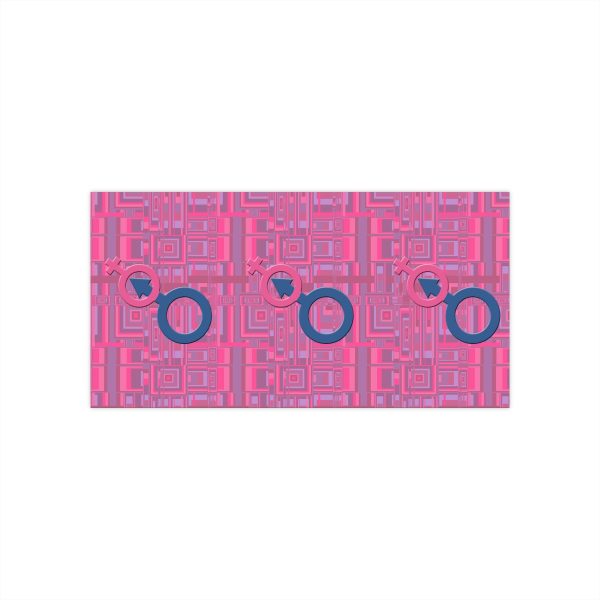 Bumper Stickers - Man In Woman Faded Pink Geometric BG - Image 4