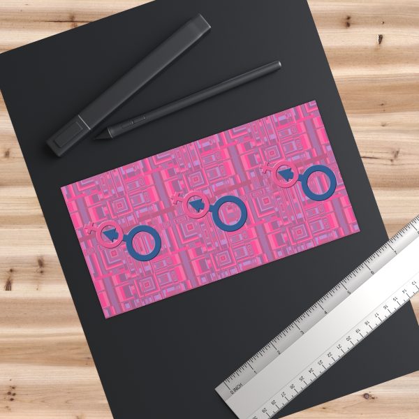 Bumper Stickers - Man In Woman Faded Pink Geometric BG - Image 6
