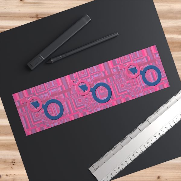 Bumper Stickers - Man In Woman Faded Pink Geometric BG - Image 9