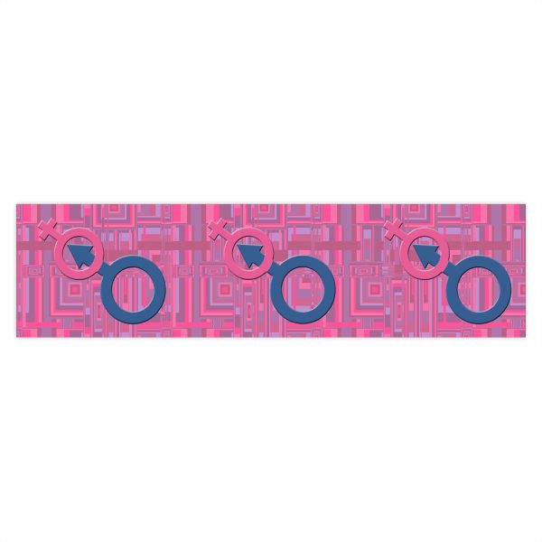 Bumper Stickers - Man In Woman Faded Pink Geometric BG - Image 2