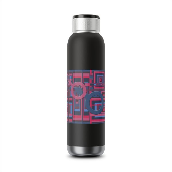 Soundwave Copper Vacuum Audio Bottle 22oz - Man In Woman Geometric BG - Image 4