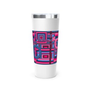 Copper Vacuum Insulated Tumbler, 22oz - Man In Woman Geometric BG