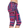 Women's Capri Leggings (AOP) - Man In Woman Geometric BG - Image 23