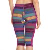 Women's Capri Leggings (AOP) - Fear Is The Virus - Logo 2 Pink BG - Image 29