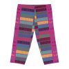 Women's Capri Leggings (AOP) - Fear Is The Virus - Logo 2 Pink BG - Image 3
