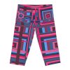 Women's Capri Leggings (AOP) - Man In Woman Geometric BG - Image 2