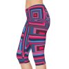 Women's Capri Leggings (AOP) - Man In Woman Geometric BG - Image 36