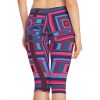 Women's Capri Leggings (AOP) - Man In Woman Geometric BG - Image 31