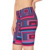 Women's Bike Shorts (AOP) - Man In Woman Geometric BG - Image 18