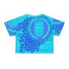 Crop Tee (AOP) - Q Splash Turquoise Geometric BG - Image 11
