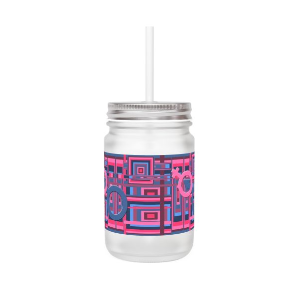 Mason Jar - Man In Woman Geometric BG - Image 2