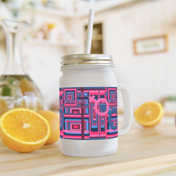 Mason Jar - Man In Woman Geometric BG - Image 5