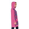 Women's Hoodie Dress (AOP) - Man In Woman Pink and Geometric BG - Image 18