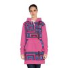 Women's Hoodie Dress (AOP) - Man In Woman Pink and Geometric BG - Image 16