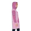 Women's Hoodie Dress (AOP) - Man In Woman Faded Pink Geometric BG - Image 24