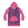 Women's Hoodie Dress (AOP) - Man In Woman Pink and Geometric BG - Image 2