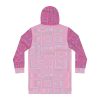 Women's Hoodie Dress (AOP) - Man In Woman Faded Pink Geometric BG - Image 3