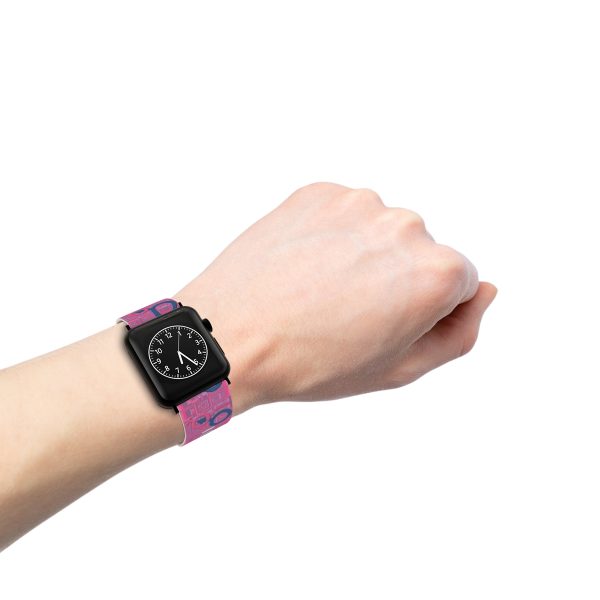 Watch Band for Apple Watch - Man In Woman Faded Pink Geometric BG - Image 15