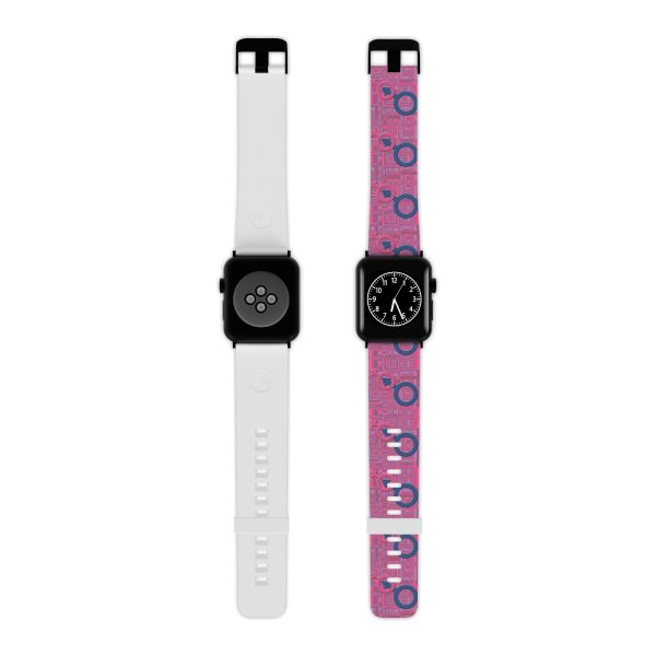 Watch Band for Apple Watch - Man In Woman Faded Pink Geometric BG - Image 31