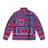 Men's Puffer Jacket (AOP) - Man In Woman Geometric BG (Back) - Image 9