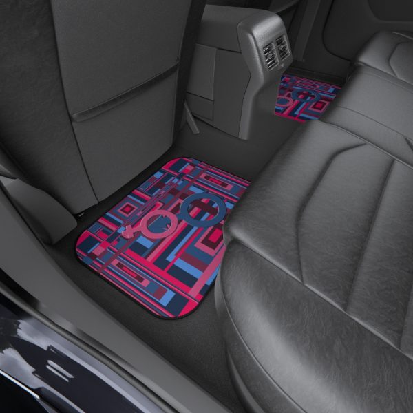 Car Mats (Set of 4) - Man In Woman Geometric BG - Image 9