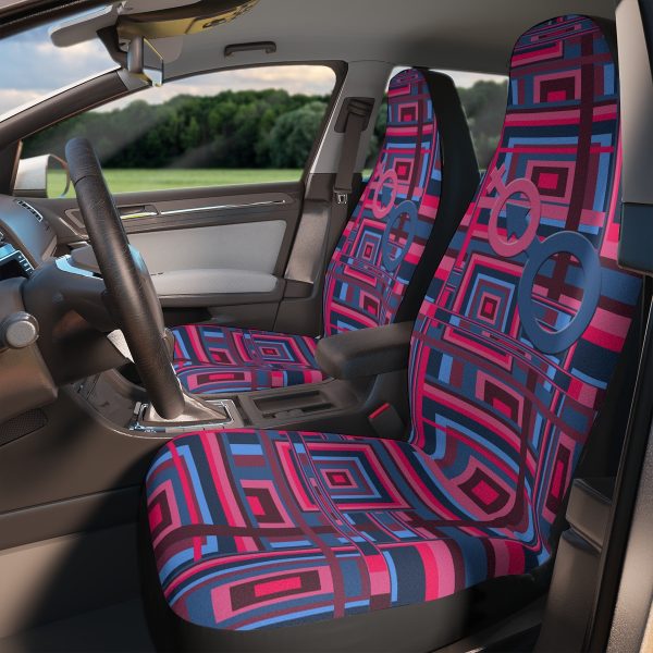 Car Seat Covers - Man In Woman Geometric BG