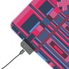 LED Gaming Mouse Pad - Man In Woman Geometric BG - Image 4
