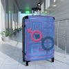 Suitcase - Man In Woman Faded Blue Geometric BG