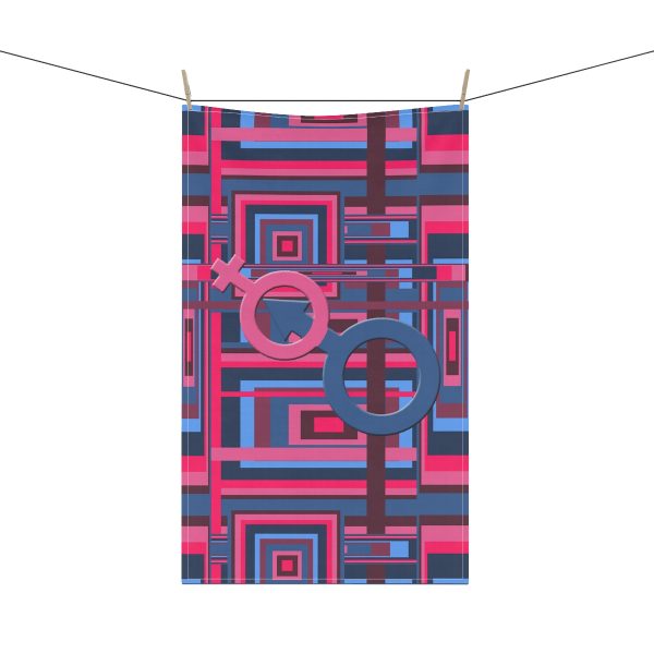 Kitchen Towel - Man In Woman Geometric BG - Image 8