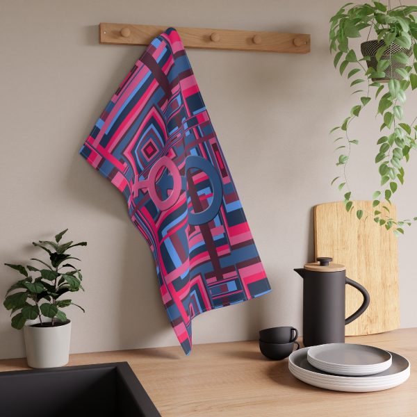 Kitchen Towel - Man In Woman Geometric BG - Image 4