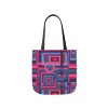 Polyester Canvas Tote Bag (AOP) - Man In Woman Geometric BG - Image 49