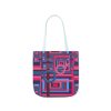 Polyester Canvas Tote Bag (AOP) - Man In Woman Geometric BG - Image 46