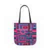 Polyester Canvas Tote Bag (AOP) - Man In Woman Geometric BG - Image 13