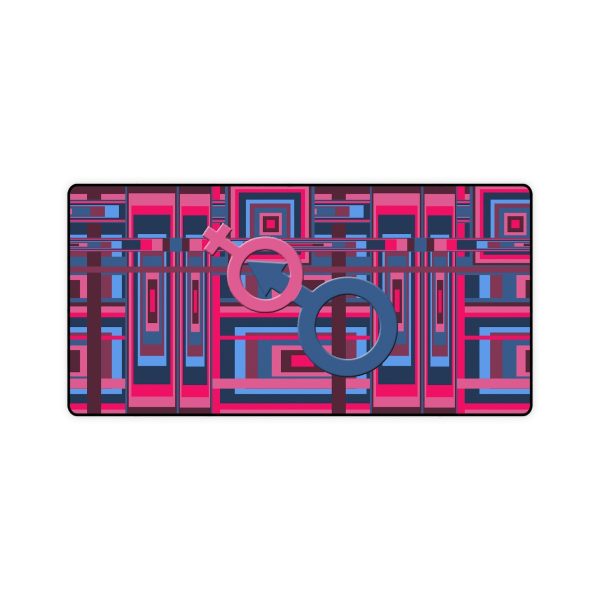 Desk Mats - Man In Woman Geometric BG - Image 2