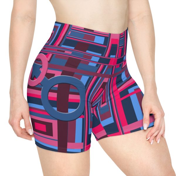 Women's Biker Shorts (AOP) - Man In Woman Geometric BG