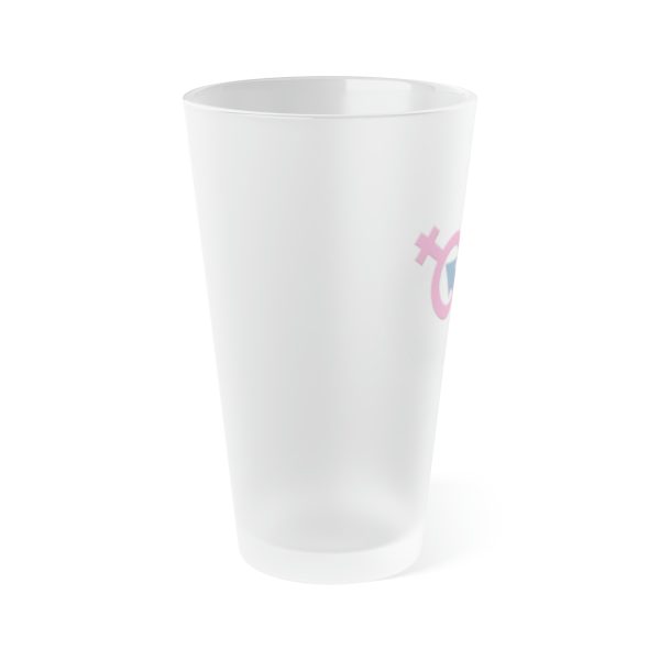 Frosted Pint Glass, 16oz - Man In Woman - Image 3