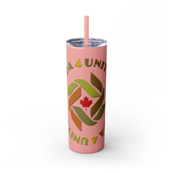 Skinny Tumbler with Straw, 20oz - Unity4Canada -  Earth Tones - Image 17