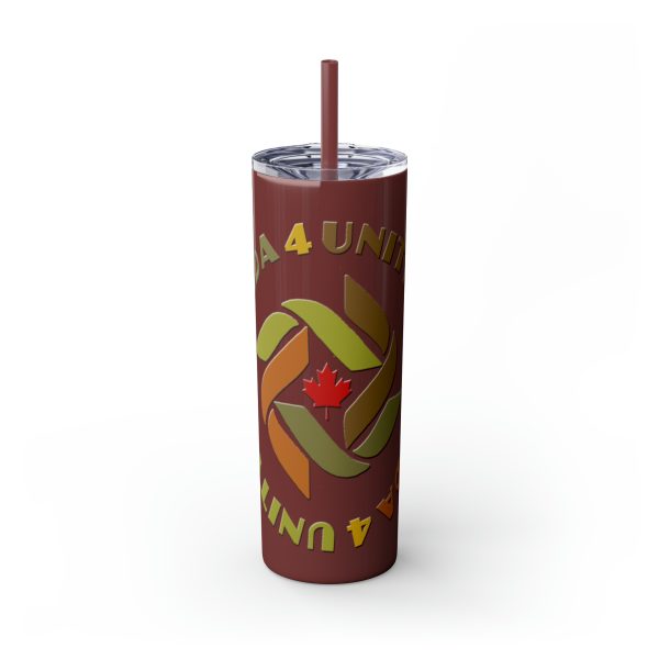 Skinny Tumbler with Straw, 20oz - Unity4Canada -  Earth Tones - Image 81