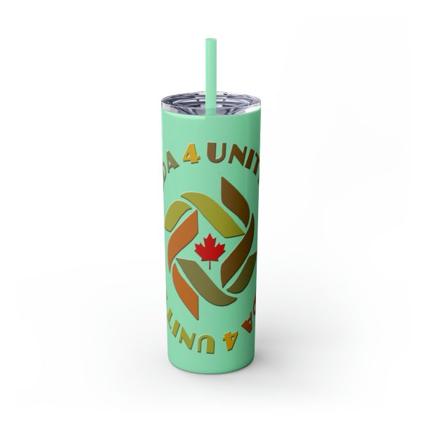 Skinny Tumbler with Straw, 20oz - Unity4Canada -  Earth Tones - Image 25