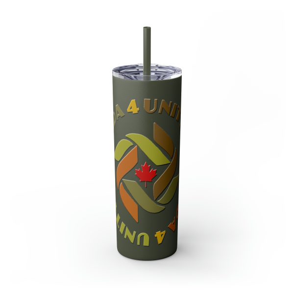 Skinny Tumbler with Straw, 20oz - Unity4Canada -  Earth Tones - Image 49